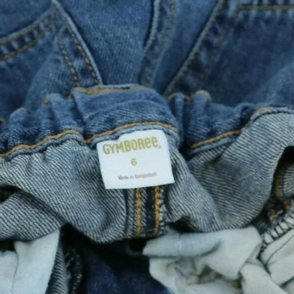 Gymboree Boys Outfit Bundle Denim Shorts Short Sleeve Size Small 5/6